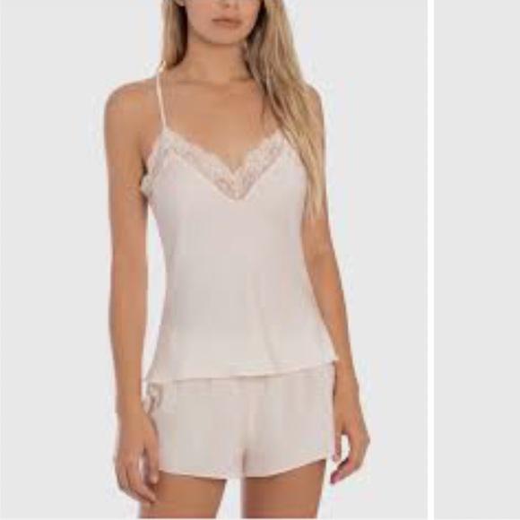 Linea Donatella 2pc Cami Pajama Set Size XL Coral Adjustable Straps NWT - Picture 1 of 12